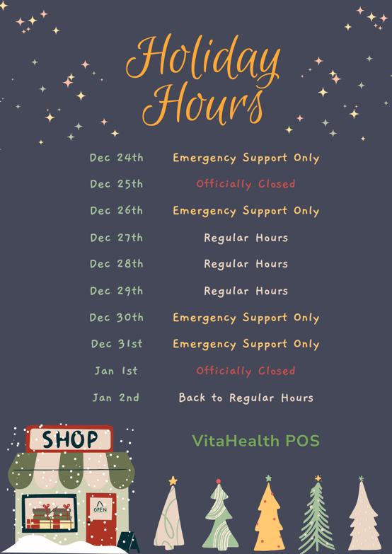 VitaHealth Holiday Hours