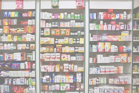 supplement store shelf